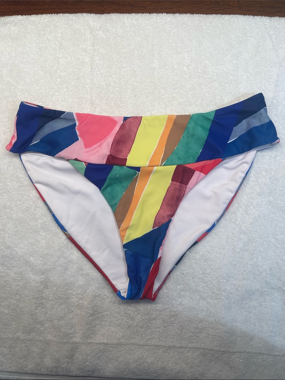 VENUS Multicolor Stripe Bikini Bottoms - Blue, Pink, Yellow, Green, Red